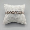 925 Sterling zilveren bangle gezet met Rozenkwarts