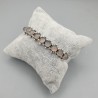 925 Sterling zilveren bangle gezet met Rozenkwarts