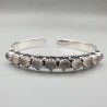 925 Sterling zilveren bangle gezet met Rozenkwarts