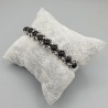 925 Sterling zilveren bangle gezet met zwarte Onyx