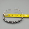 925 Sterling zilveren bangle gezet met zwarte Onyx