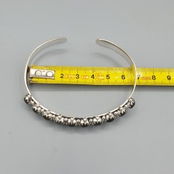 925 Sterling zilveren bangle gezet met Labradoriet
