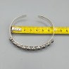 925 Sterling zilveren bangle gezet met Labradoriet