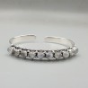 925 Sterling zilveren bangle gezet met regenboog Maansteen