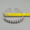 925 Sterling zilveren bangle gezet met regenboog Maansteen