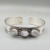 925 Sterling zilveren bangle regenboog Maansteen