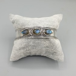925 Sterling zilveren bangle met Labradoriet
