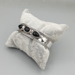 925 Sterling zilveren bangle met zwarte Onyx