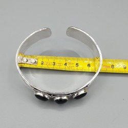 925 Sterling zilveren bangle met zwarte Onyx
