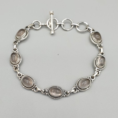 925 Sterling zilveren armband met Rozenkwarts