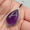 Zilveren hanger druppelvormige Amethist medium