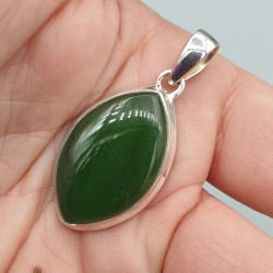925 Sterling zilveren hanger marquise Nefriet Jade