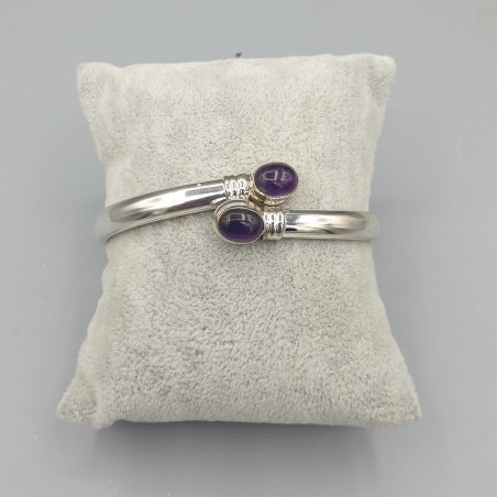 925 Sterling zilveren slavenarmband met Amethist
