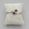 925 Sterling zilveren slavenarmband met Amethist