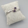 925 Sterling zilveren slavenarmband met Amethist