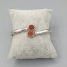 925 Sterling zilveren slavenarmband met Carneool