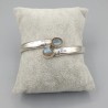 925 Sterling zilveren slavenarmband Labradoriet
