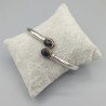 925 Sterling zilveren slavenarmband zwarte Onyx