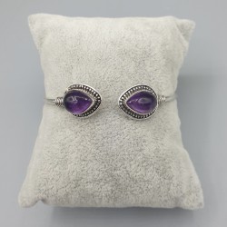 925 Sterling zilveren bangle met Amethist