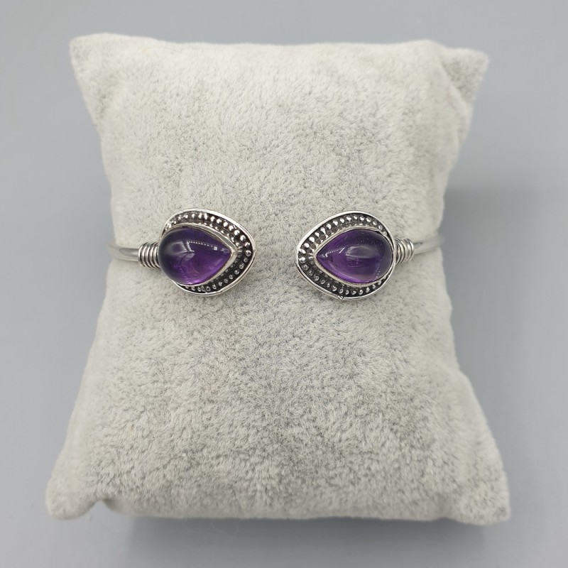 925 Sterling zilveren bangle met Amethist