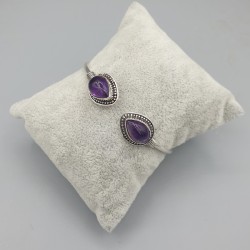 925 Sterling zilveren bangle met Amethist