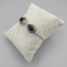 925 Sterling zilveren bangle zwarte Onyxen