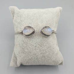 925 Sterling zilveren bangle regenboog Maanstenen