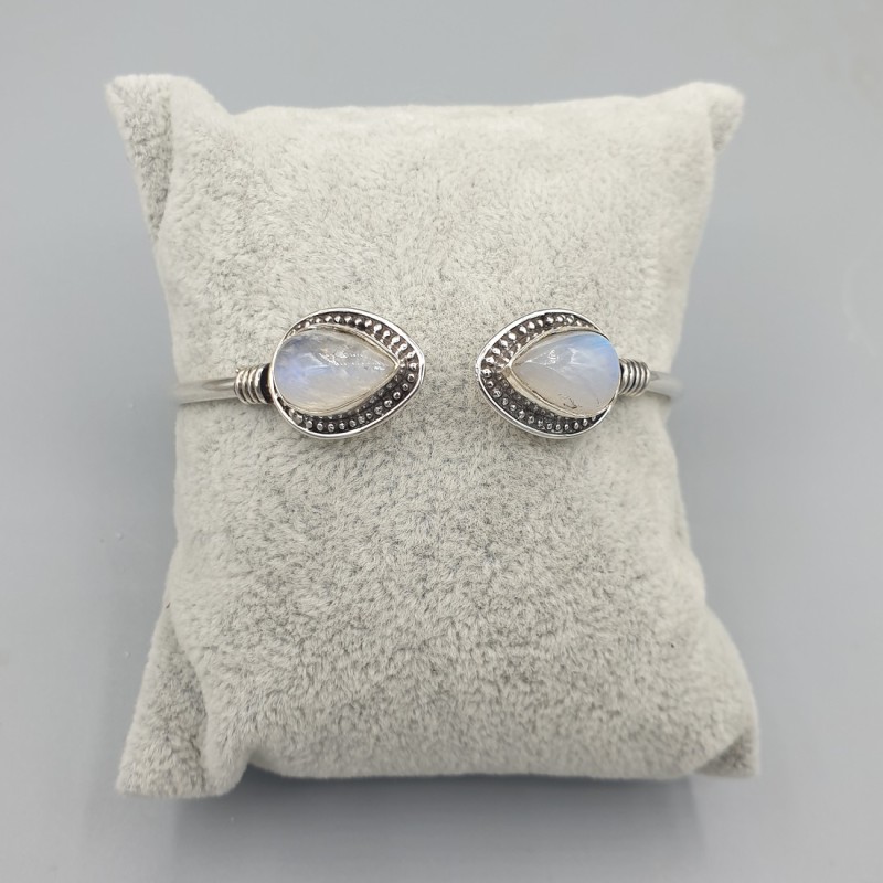 925 Sterling zilveren bangle regenboog Maanstenen