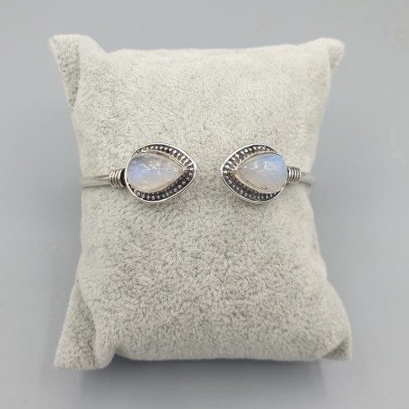 925 Sterling zilveren bangle regenboog Maanstenen