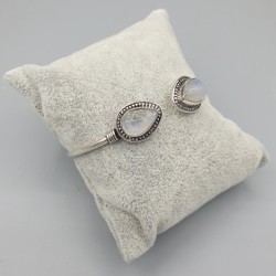 925 Sterling zilveren bangle regenboog Maanstenen