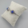 925 Sterling zilveren bangle gezet met Lapis Lazuli