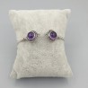 925 Sterling zilveren bangle gezet met Amethisten