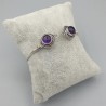 925 Sterling zilveren bangle gezet met Amethisten
