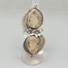 925 Sterling zilveren ring facet Citrien 16.5 mm