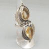 925 Sterling zilveren ring facet Citrien 16.5 mm