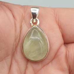 925 Sterling zilveren hanger met Prehniet