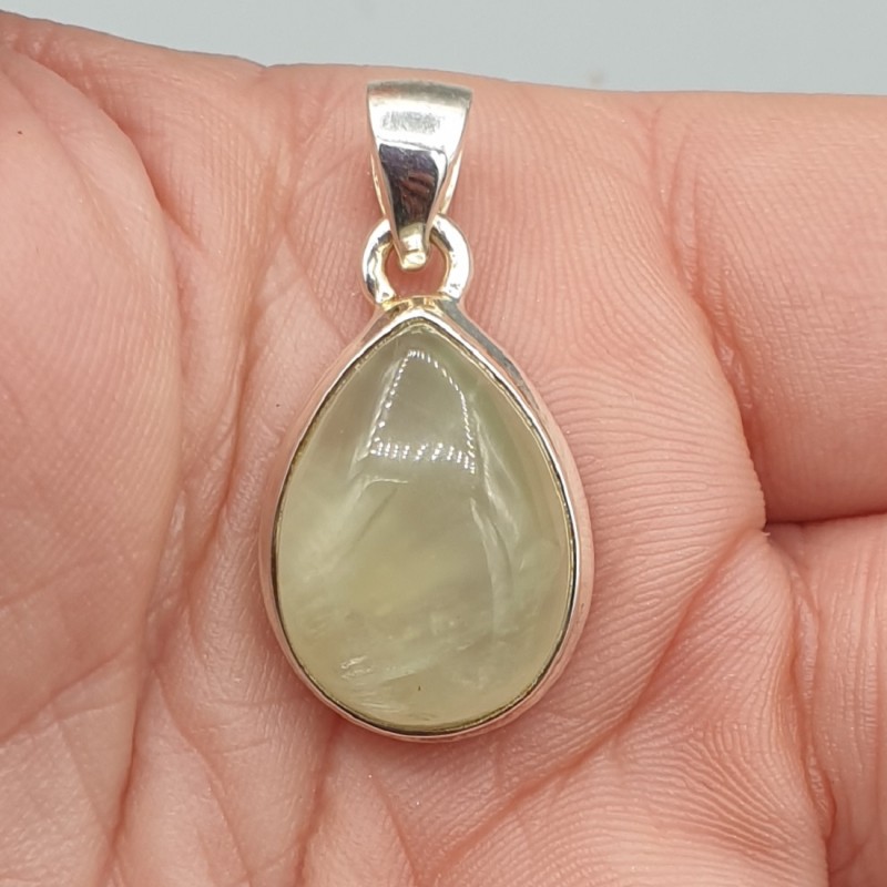 925 Sterling zilveren hanger met Prehniet