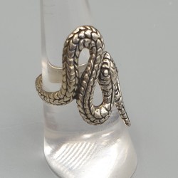 925 Sterling zilveren slangen ring 17 mm