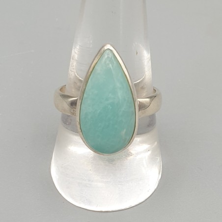 925 Sterling zilveren ring gezet met Amazoniet 19 mm
