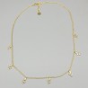 Vergulde ketting met slangen hangertjes