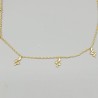 Vergulde ketting met slangen hangertjes