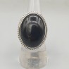 Sterling zilveren ring gezet met zwarte Onyx