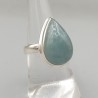 Sterling zilveren ring met Aquamarijn 16.5 mm