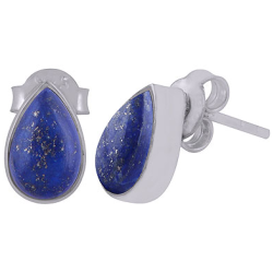 925 Sterling zilveren oorknoppen druppel Lapis Lazuli