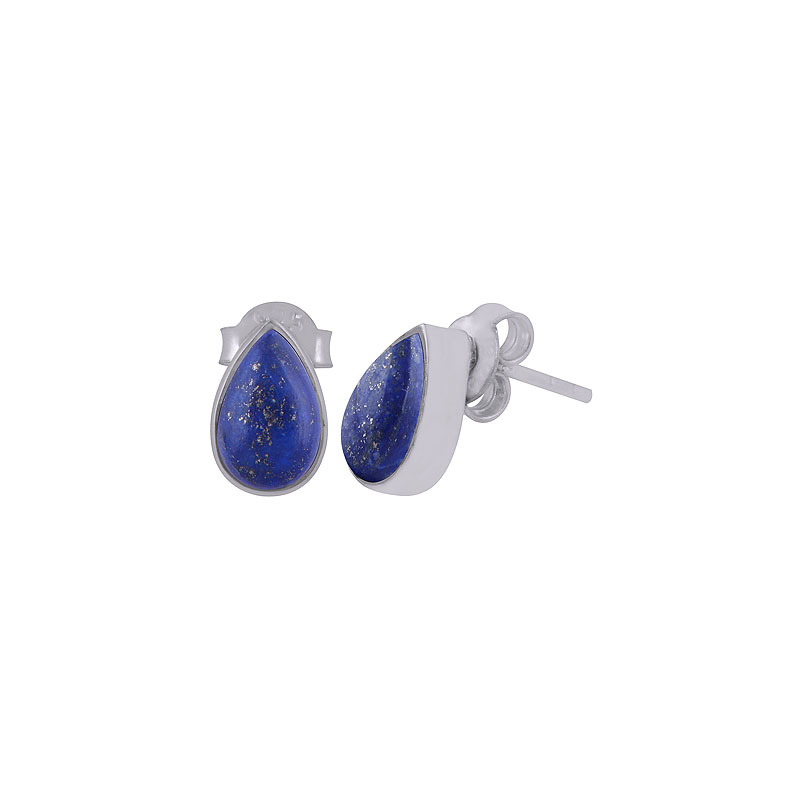 925 Sterling zilveren oorknoppen druppel Lapis Lazuli