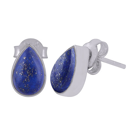 925 Sterling zilveren oorknoppen druppel Lapis Lazuli