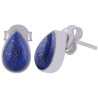 925 Sterling zilveren oorknoppen druppel Lapis Lazuli