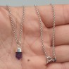 Sterling zilveren ketting met Amethist punt hanger