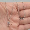 Sterling zilveren ketting met Kristal punt hanger