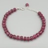 925 Sterling zilveren armband met Robijn